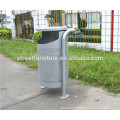 Outdoor steel dustbin street trash can garden trash bin